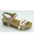 Sandalia mujer marca montiel in en color beige