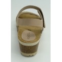 Sandalia mujer marca montiel in en color beige