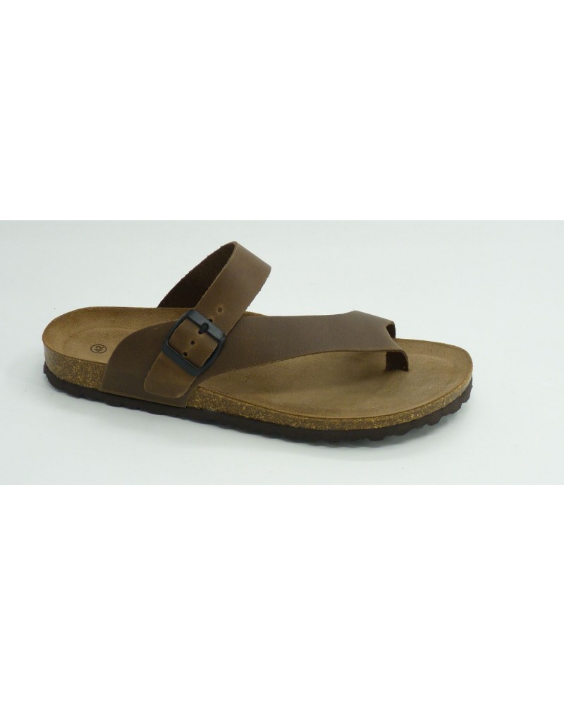 Sandalia hombre marca montiel in en color taupe