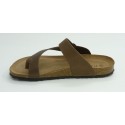 Sandalia hombre marca montiel in en color taupe