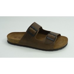 Sandalia hombre marca montiel in en color taupe