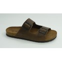 Sandalia hombre marca montiel in en color taupe
