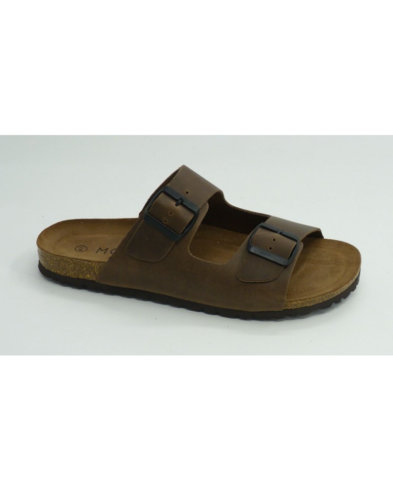Sandalia hombre marca montiel in en color taupe