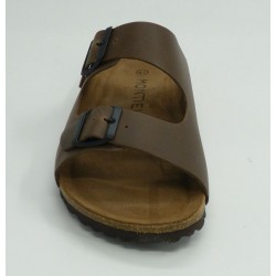 Sandalia hombre marca montiel in en color taupe