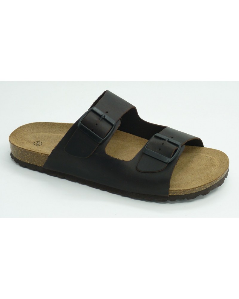 Sandalia hombre marca montiel in en color marron