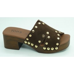 Sandalia mujer marca top 3 en color marron