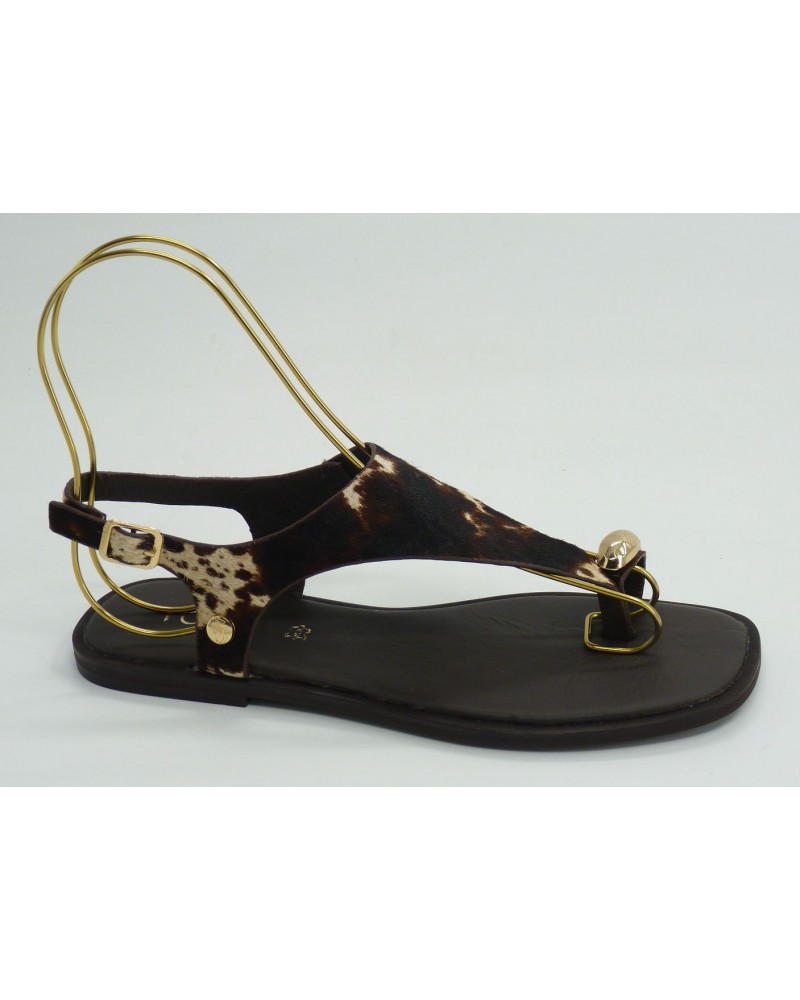 Sandalia mujer marca top 3 en color marron
