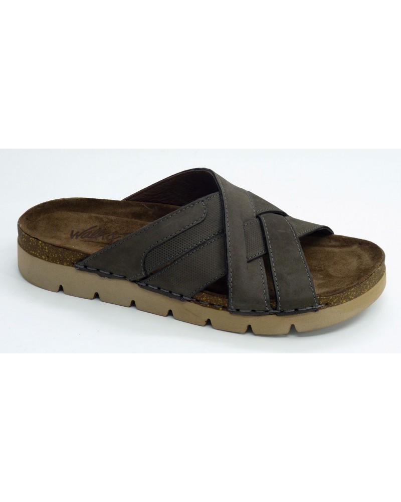 Sandalia hombre marca walk & fly en color marron