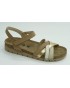 Sandalia mujer marca walk & fly en color beige