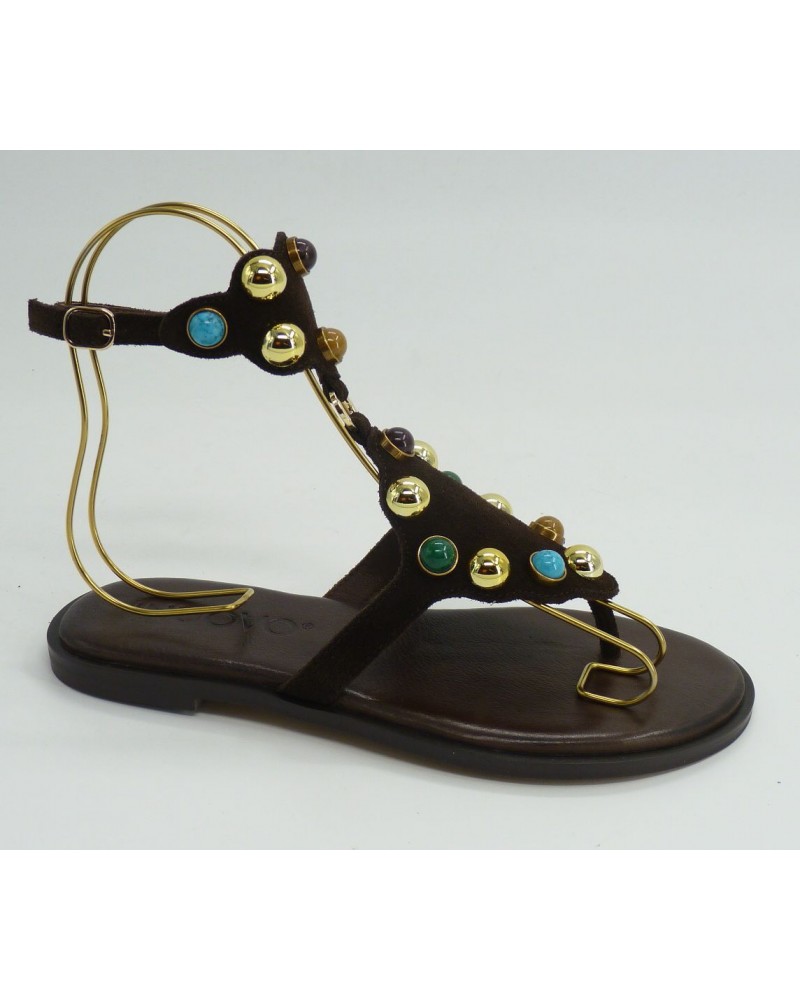 Sandalia mujer marca inuovo en color marron