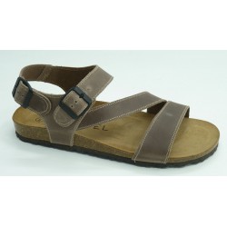 Sandalia hombre marca montiel inen color taupe