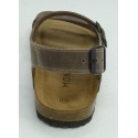 Sandalia hombre marca montiel inen color taupe