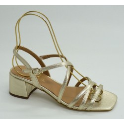 Sandalia mujer marca montiel caen color oro
