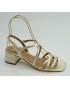 Sandalia mujer marca montiel caen color oro