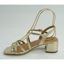 Sandalia mujer marca montiel caen color oro