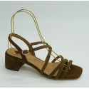 Sandalia mujer marca montiel caen color marron