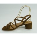 Sandalia mujer marca montiel caen color marron