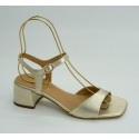 Sandalia mujer marca montiel caen color oro