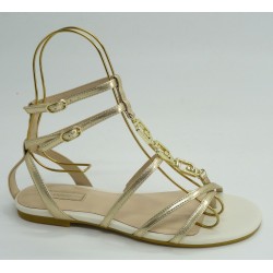 Sandalia mujer marca liu joen color oro