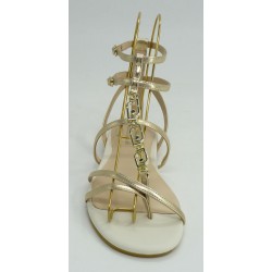 Sandalia mujer marca liu joen color oro