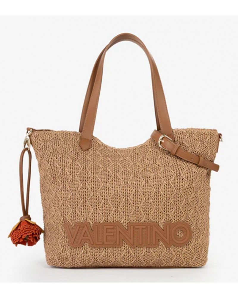 Capazo mujer marca valentino en color cuero 