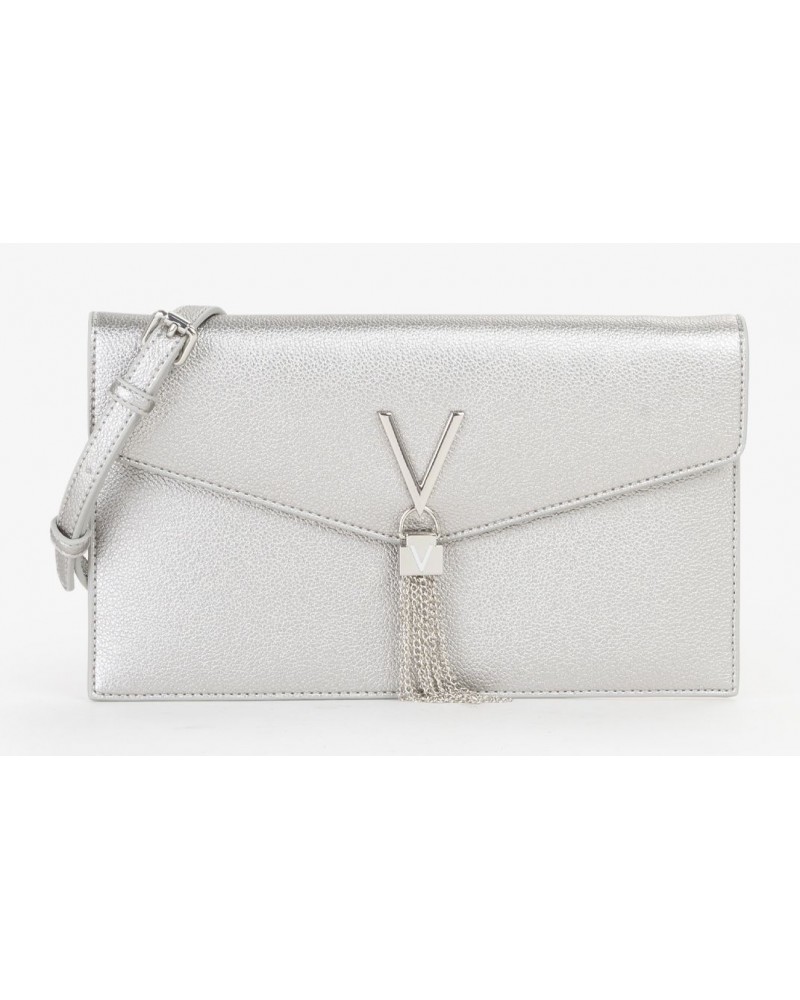 Cartera mujer marca valentino en color plata 