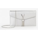Cartera mujer marca valentino en color plata 