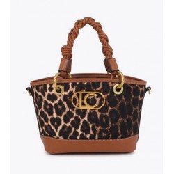 Bandolera mujer marca lola casademunt en color leopardo 