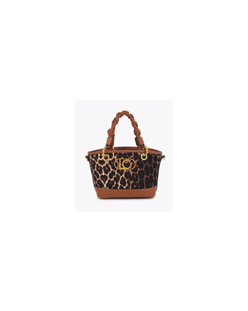 Bandolera mujer marca lola casademunt en color leopardo 