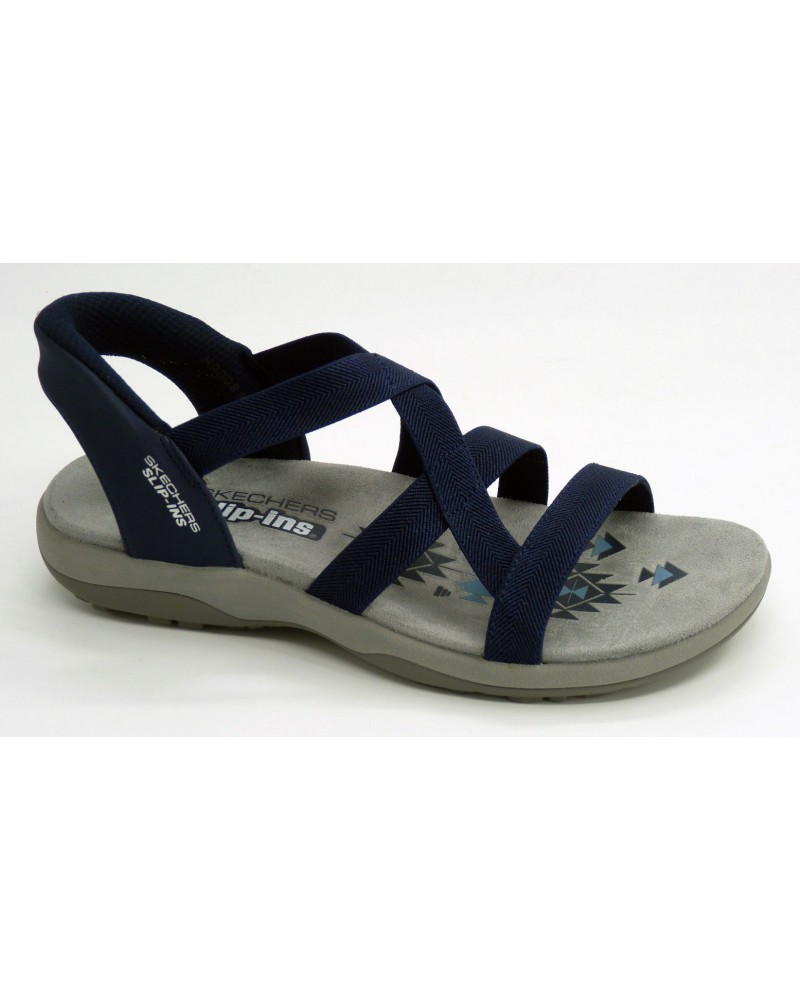 Sandalia mujer marca skechers en color marino