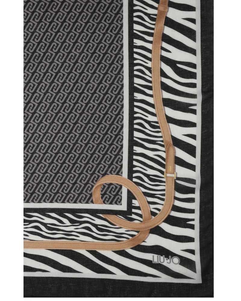 Pañuelo mujer marca liu jo accessories en color negro 