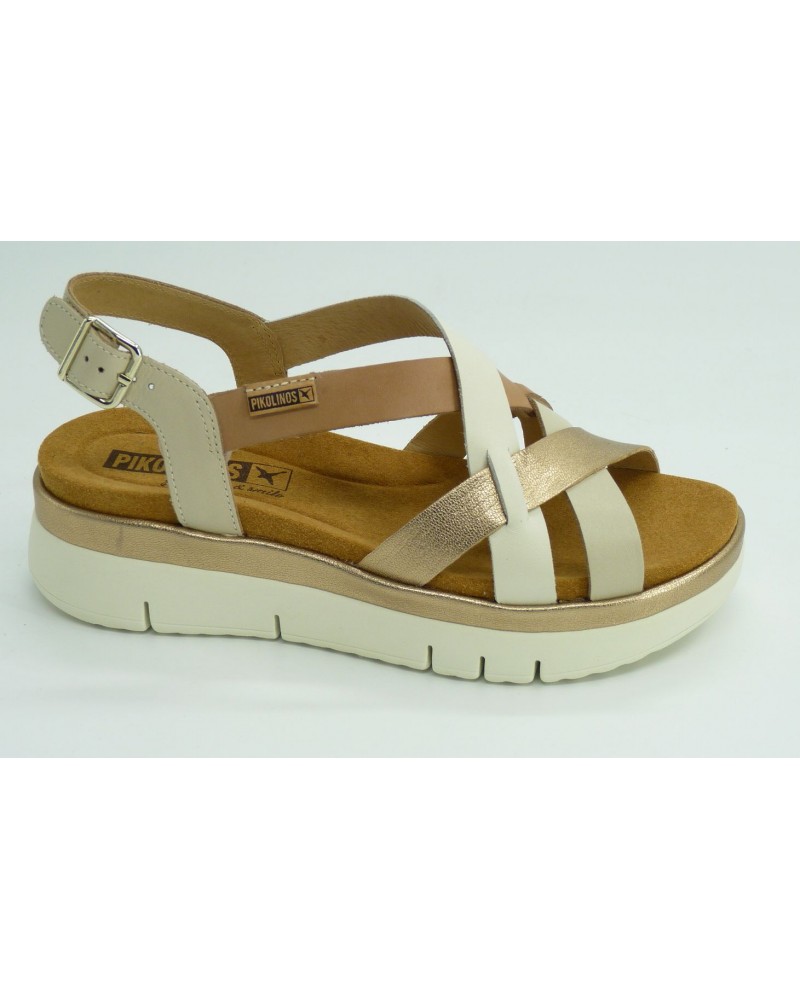 Sandalia mujer marca pikolinos en color hielo