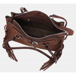 Bandolera mujer marca binnari en color marron 