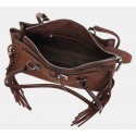 Bandolera mujer marca binnari en color marron 