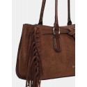Bandolera mujer marca binnari en color marron 