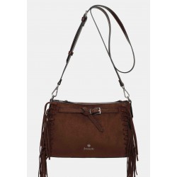 Bandolera mujer marca binnari en color marron 