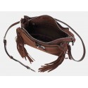 Bandolera mujer marca binnari en color marron 