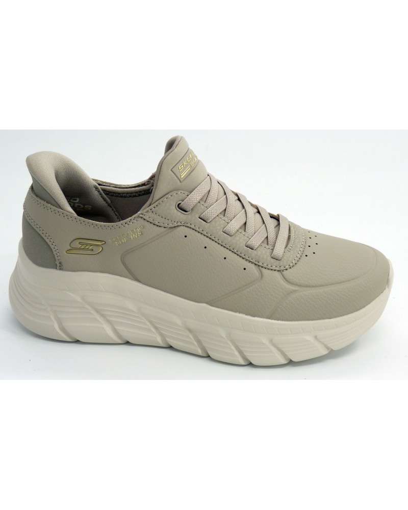 Deportivo mujer marca skechers en color taupe