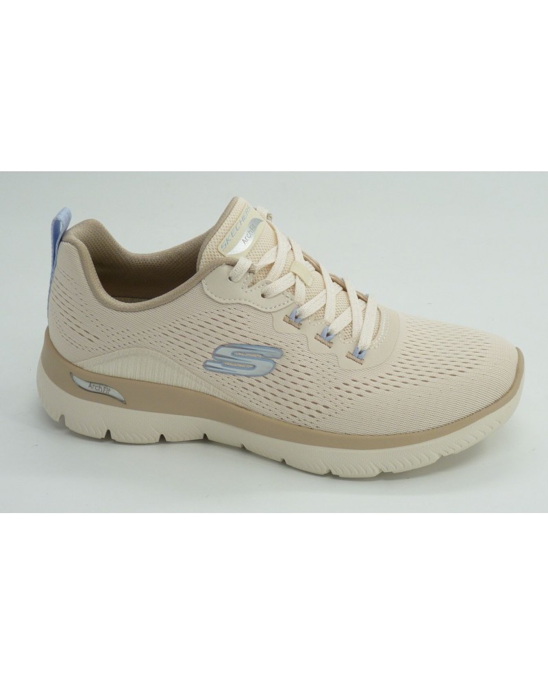 Deportivo mujer marca skechers en color beige
